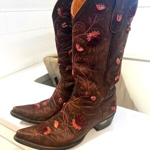 Women's Old Gringo Abbey Rose Western Cowboy Boots - Pink Accent